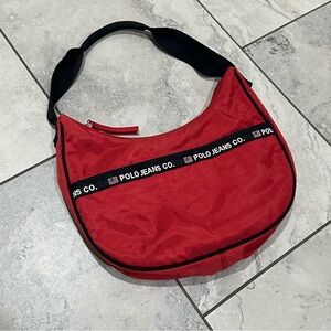 Vintage Y2K Polo Ralph Lauren Crescent Bag